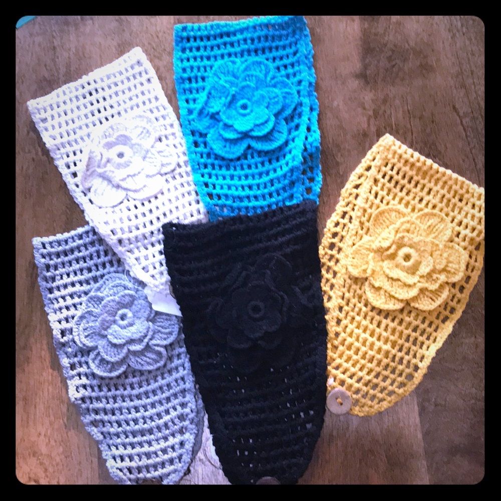 NWT crocheted headbands! 3 for $13!!